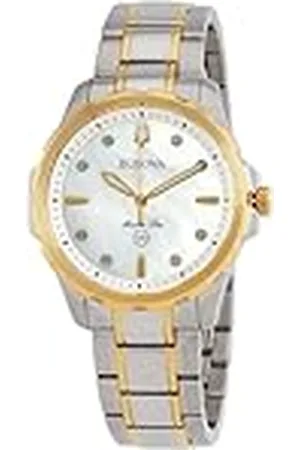 BULOVA Reloj Analógico para Mujeres de Automático con Correa en Acero Inoxidable 98P227