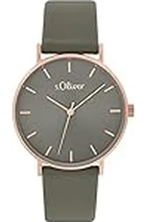 QS by s.Oliver Reloj de pulsera analógico de cuarzo para señora, con correa de piel, , hermético 3 bar, se entrega en estuche de regalo