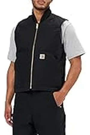 Carhartt Chaleco utilitario en lona de algodón con efecto desgastado Sherpa Lined, cuello perkins, Loose Fit Para Hombre, , L
