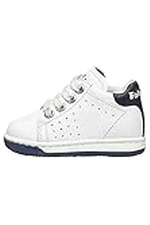 Falcotto Zapatillas Deportivas de Cuero Bicolor con Cordones, 24