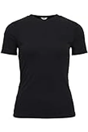 Object Objannie Rib S/S Top Noos Camiseta, , L para Mujer