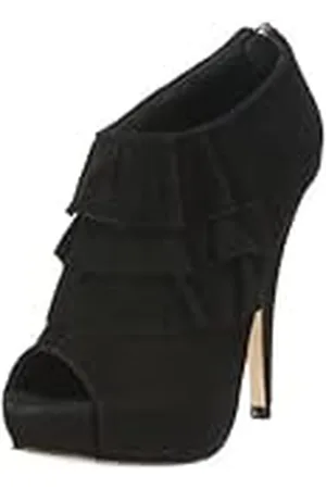 Buffalo London 110-5186 Kid Suede Black 01 115528 - Zapatos de Vestir de Ante para Mujer, Color , Talla 40