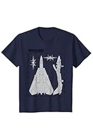 Top Gun Niños Fighter Jet Schematics Niños Camiseta