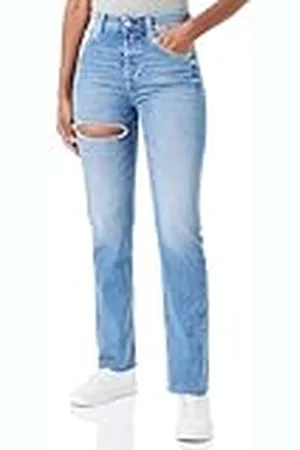 Replay WB461O Maijke Straight Rose Label Pack Jeans, , 26W / 30L para Mujer