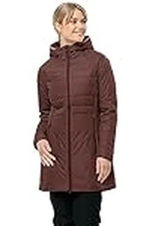 Jack Wolfskin Lapawa Ins Coat W Abrigo, Dark Maroon, S para Mujer