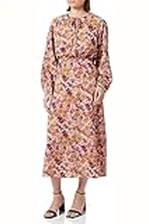 USHA Vestido Largo Estampado Floral, , M para Mujer