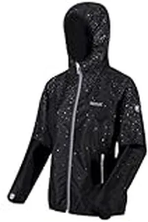 Regatta Leera IV - Chaqueta Compresible Impermeable Y Transpirable, con Capucha, Costuras Selladas Y Forro De Malla Jackets Waterproof Shell, Mujer, Black, 14