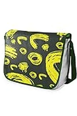 Bonamaison Bolso Bandolera con Estampado Digital con Correas de Color Caqui para niñas y niños, para Estudiantes y para Llevar al Hombro, tamaño: 29 x 36 cm