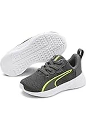 PUMA Tishatsu Runner Knit AC Inf, Zapatillas de Running Unisex Niños, Multicolor (Castlerock-Yellow Alert White 10), 20 EU