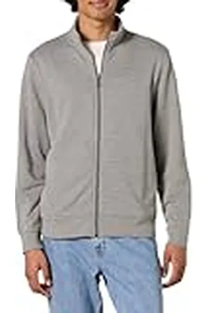 Amazon Sudadera Ligera de Felpa con Cremallera Completa y Cuello Perkins Hombre, , XL