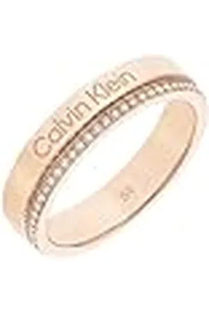 Calvin Klein Anillo para Mujer Colección MINIMAL LINEAR en Oro Rosa Adornado con Cristales - 35000202D