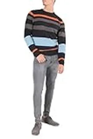 HOPENLIFE Bica Negro Naranja S Suéter pulóver, Hombre