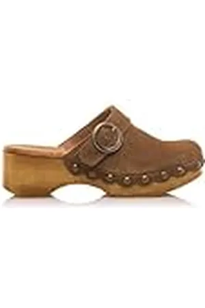 MTNG Zapatos de tacón Mujer Zapatos de tacón Elois 59634 Mujer | De Piel, con Interior Piel y Punta Redonda | Zapatos de tacón Casual | sin Cierre-Abiertos | 57268 | Marron