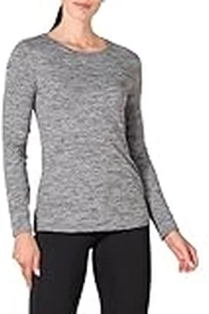 Amazon Camiseta Deportiva, Ligera y Elástica de Secado Rápido y Manga Larga (Disponible en Talla Extragrande) Mujer, , L