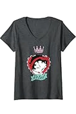 Betty Boop Mujer Corona rebelde Camiseta Cuello V