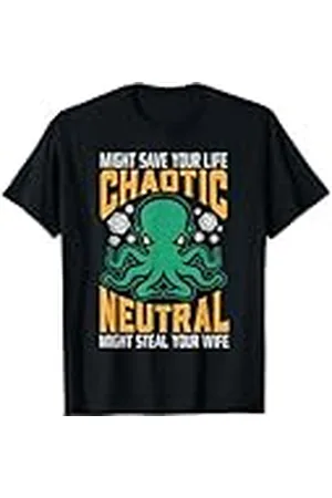 Generic Camiseta Chaótica y Neutral Jugador Unisex-Adultos S Manga Larga