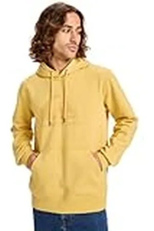 Quiksilver Sudadera de Forro Polar con Capucha para Hombre, Color Amarillo XS
