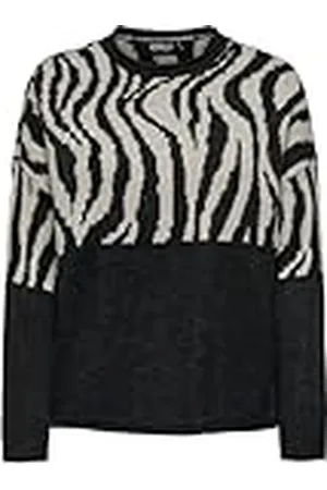 ONLY Onljade Zebra LS O-Neck CC Knt Jersey de Punto, , M para Mujer