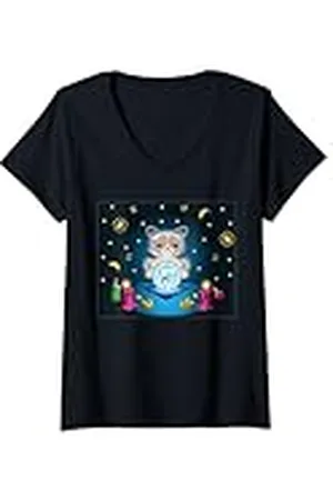 Grumpy Cat Mujer Gato gruñón brujería Camiseta Cuello V