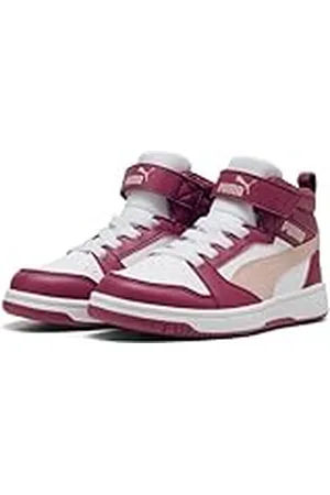 PUMA Rebound V6 Mid AC+ PS, Zapatillas Unisex niños, Port Rose Quartz White, 34.5 EU