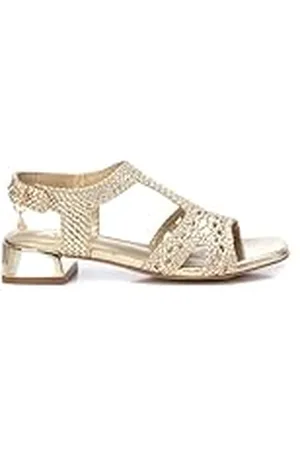 Xti Sandalia Mujer Oro - Calzado Cómodo y Versátil - Moda casual - Modelo 14381301 (Talla 37)