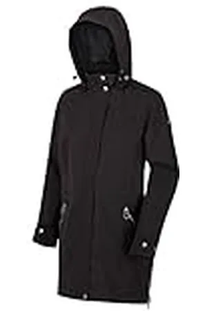 Regatta Alerie - Parka con Capucha Desmontable con Cremallera, Impermeable Y Transpirable, Completamente Forrada, Costuras Selladas Jackets Waterproof Shell, Mujer, Black, 8