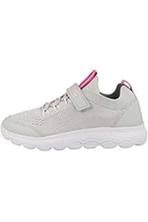 Geox J SPHERICA Girl, Zapatillas para Niñas, LT Grey/Fuchsia, 39 EU