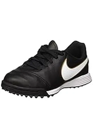 Nike JR Tiempo Legend Vi TF, Zapatos de Primeros Pasos Bebé-Niños, Negro/Blanco/Dorado (Black/White-Metallic Gold), 27