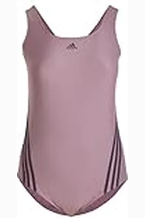 adidas 3-Stripes Swimsuit Traje de baño de una Pieza, Mujer, Multicolor (Shadow Fig/Aurora Black), XXL