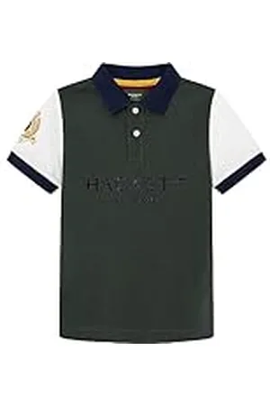 Hackett Heritage Multi Polo Camisa, Verde (Verde Oscuro), 9 años para Niños
