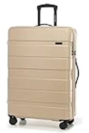 Wittchen Maleta Trolley Grande ABS rígido para facturación con 4 Ruedas giratorias Cerradura de combinación asa telescópica Comodo Line Beige