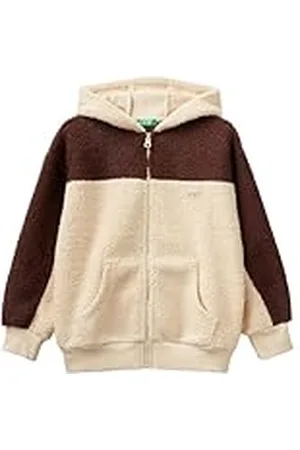 Benetton Chaqueta C/CAPP M/L 35dsc503c Suéter cárdigan, , 130 cm Niños y niños