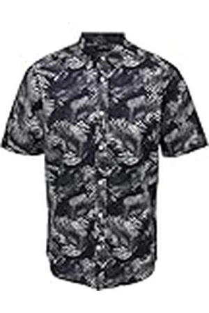 Only & Sons Onsbes Reg CTN Slub Leaf SS Shirt Camisa, , L Hombres