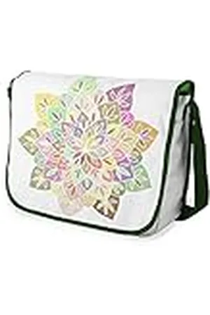 Le Jardin du Lin Bolsas de mensajero con estampado digital con correas de color caqui para niñas y niños, regreso a la escuela, bolsas de mensajero para estudiantes, bolsos de hombro, tamaño: 29 x 36
