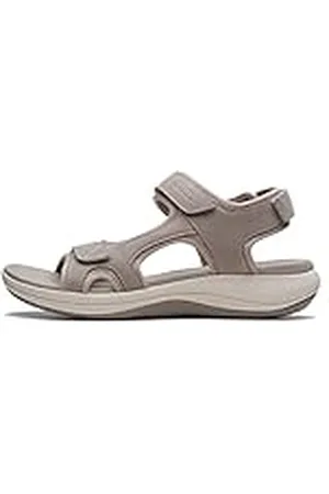 Clarks Sandalias planas Mira Bay para mujer, Textil de piedra, 35.5 EU