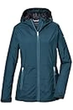 Killtec Mujer Chaqueta funcional/chaqueta impermeable con capucha KOS 108 WMN JCKT, deep water, 48, 42954-000