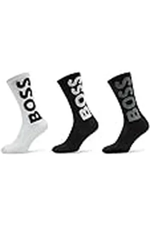 HUGO BOSS 3P QS Rib Logo CC Calcetines_Cortos, , 39-42 para Hombre