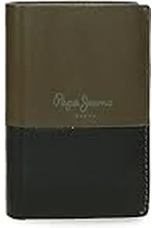 Pepe Jeans Dual Cartera Vertical con Monedero Verde 8,5x11,5x1 cms Piel