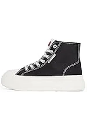 Tommy Hilfiger TJW Foxing Flatform Sneaker High EN0EN02704, Zapatillas Deportivas Mujer, Black (Black), 37 EU