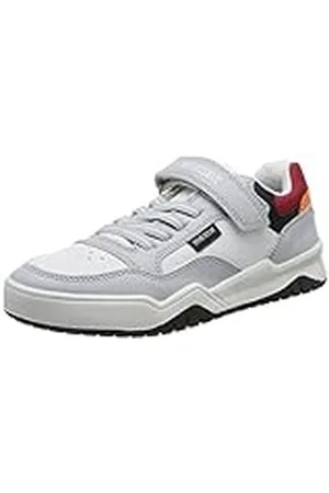 Geox J Perth Boy, Zapatillas Niños Multicolor (Lt Grey Red), 31 EU