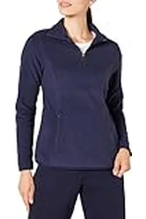 Amazon Chaqueta de Forro Polar con Cremallera de un Cuarto, Manga Larga y Ajuste Clásico (Disponible en Tallas Grandes) Mujer, , XL