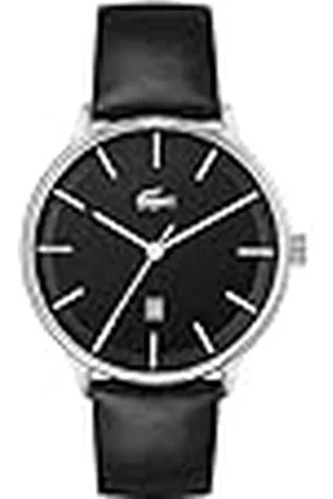 Lacoste Reloj Analógico de Cuarzo Multifunción para Hombre Colección Club con Correa Negra Hecha de Cáscara de Manzana - 2011199