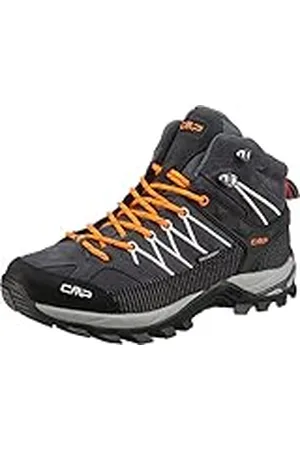 CMP RIGEL MID TREKKING SHOES WP, Zapatos de trekking, Hombre, Antracite-Flash Orange, 45 EU