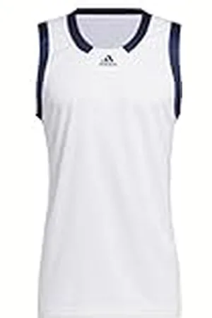 adidas Hombre Basketball Icon Squad Jersey Aeroready, White/Team Navy/Team Navy, S