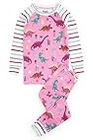 Hatley Organic Cotton Long Sleeve Printed Pyjama Sets Conjuntos de Pijama, (Darling Dinos), (Talla del Fabricante: 3 años) para Niñas