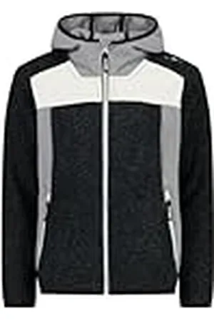 CMP Chaqueta de forro polar Knit Tech con capucha fija, unisex, para niños y jóvenes