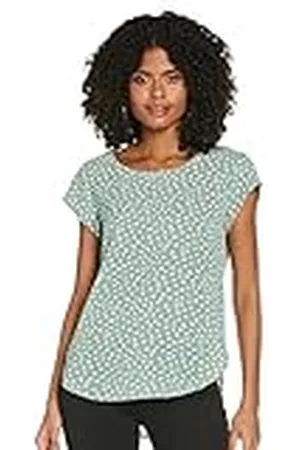 ONLY Onlvic SS Top Noos Wvn Camiseta, Multicolor (Chinois Green/AOP/Big Karo Dot), 44 para Mujer