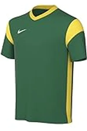 Nike Park Derby III, Camiseta De Fútbol De Manga Corta, Pine Green/Tour Amarillo/Tour Amarillo/Blanco, XL, Unisex-Hijo