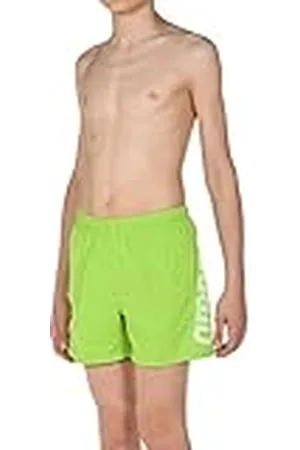 Arena 000662_8-9 Pantalones Cortos de Playa, Niños, Negro/Blanco, 8-9