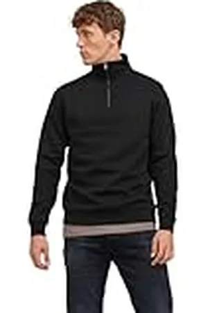 JACK & JONES Jersey Bradley con media cremallera para hombre